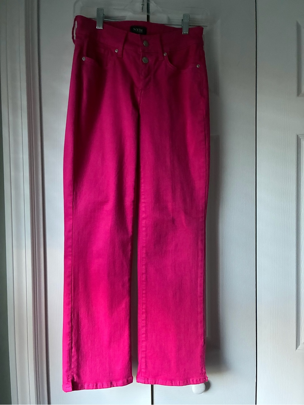 NYDJ Wide Leg Jeans in Bright Pink
